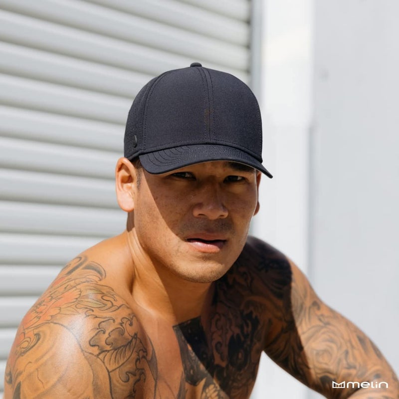 melin A-Game Hydro, Navy, Menâ€™s Performance Snapback Hats, Water-Resistant Fitted Baseball Caps for Men & Women, Golf, Running, or Workout Hat, Medium-Large - Image 3